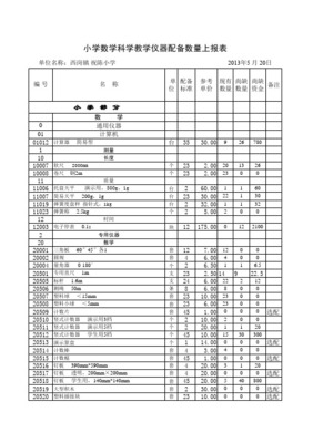 XX市義務教育階段公辦中小學教學儀器設備值統計與分析